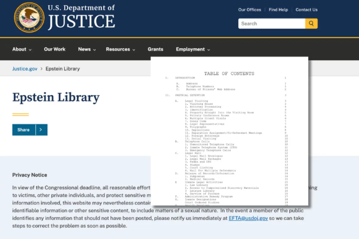 Epsein Library Anda Tertarik Kasus Jeffrey Epstein? Begini Cara Unduh dan Akses ...