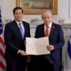Perdana Menteri Benjamin Netanyahu menandatangani dokumen keanggotaan BoP tersebut saat berkunjung ke Washingt