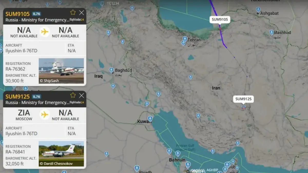 Dua pesawat kargo Rusia mendarat di Iran (X)