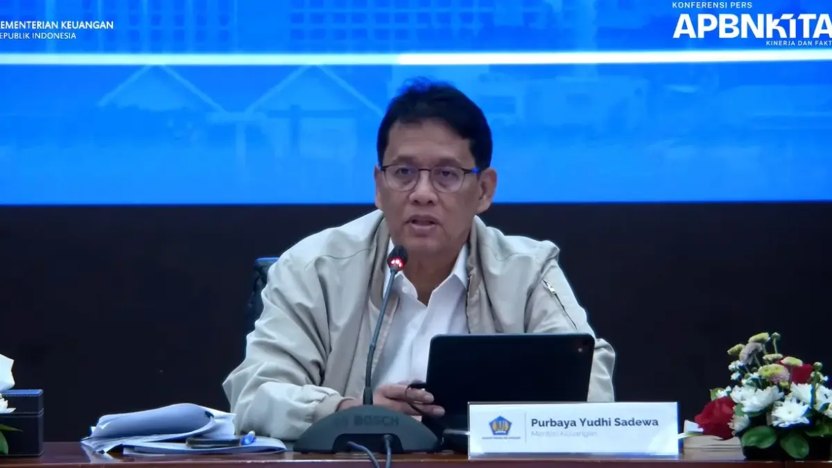Menteri Keuangan, Purbaya Yudhi Sadewa dalam konferensi pers APBN KiTA, di Jakarta, Senin (23/2/2026). (Foto: