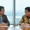 Menteri Kelautan dan Perikanan Sakti Wahyu Trenggono dan Menteri Keuangan Purbaya Yudhi Sadewa.