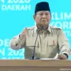 Presiden Prabowo saat memberikan taklimat pada Rapat Koordinasi Nasional Pemerintah Pusat dan Daerah Tahun 202