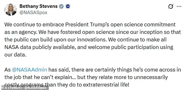 Tangkapan layar X/NASASpox