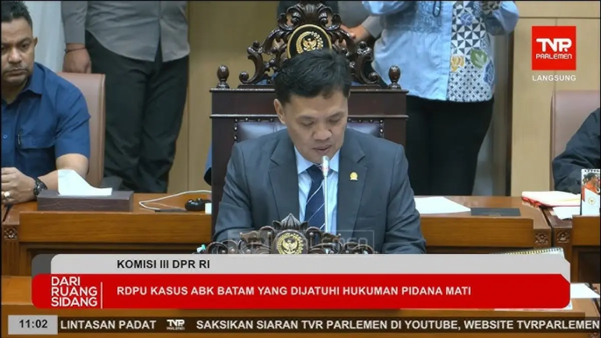 KETUA Komisi III DPR Habiburokhman (Foto/YouTube TVR Parlemen)