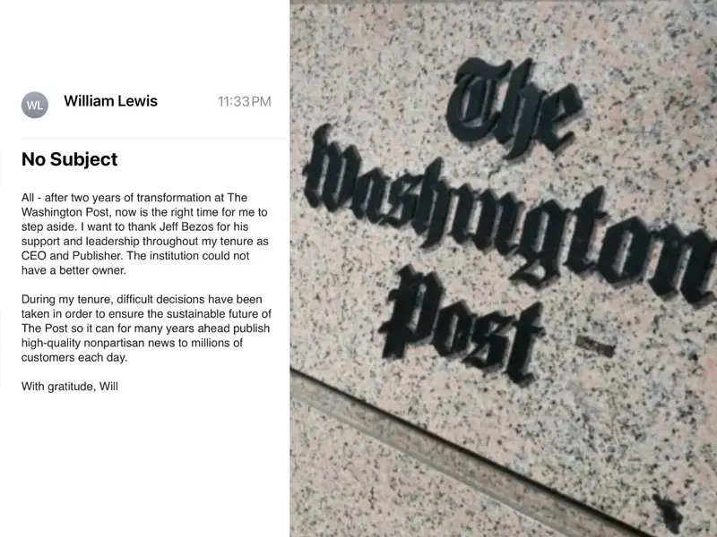 Penerbit Washington Post dan CEO Will Lewis Foto: (AFP, X)
