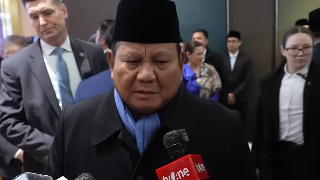 Keterangan pers Presiden Prabowo terkait hasil pertemuan dengan Presiden Trump, 21 Februari 2026. Foto: Tangka