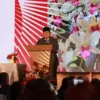 Presiden Republik Indonesia Prabowo Subianto menghadiri Forum Bisnis dengan US Chamber of Commerce dalam kunju