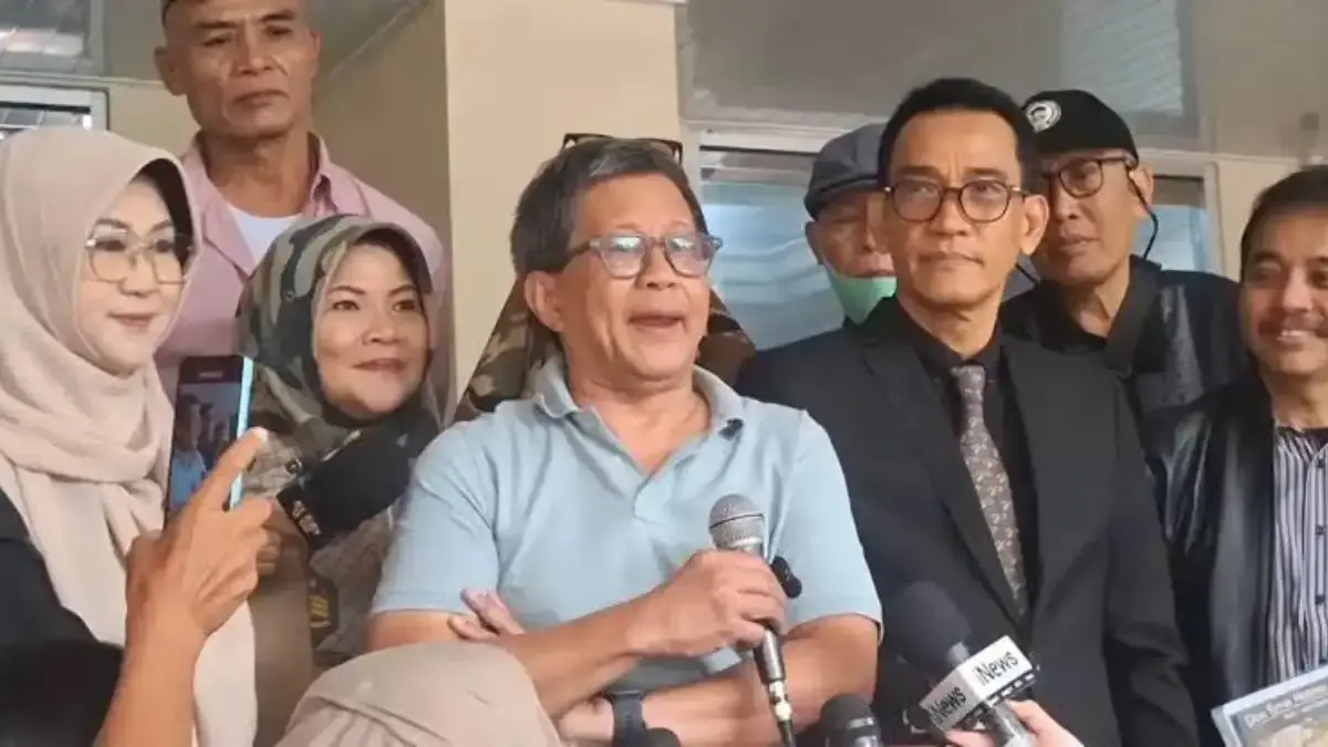 Rocky Gerung di Polda Metro Jaya, Selasa (27/1/2026).