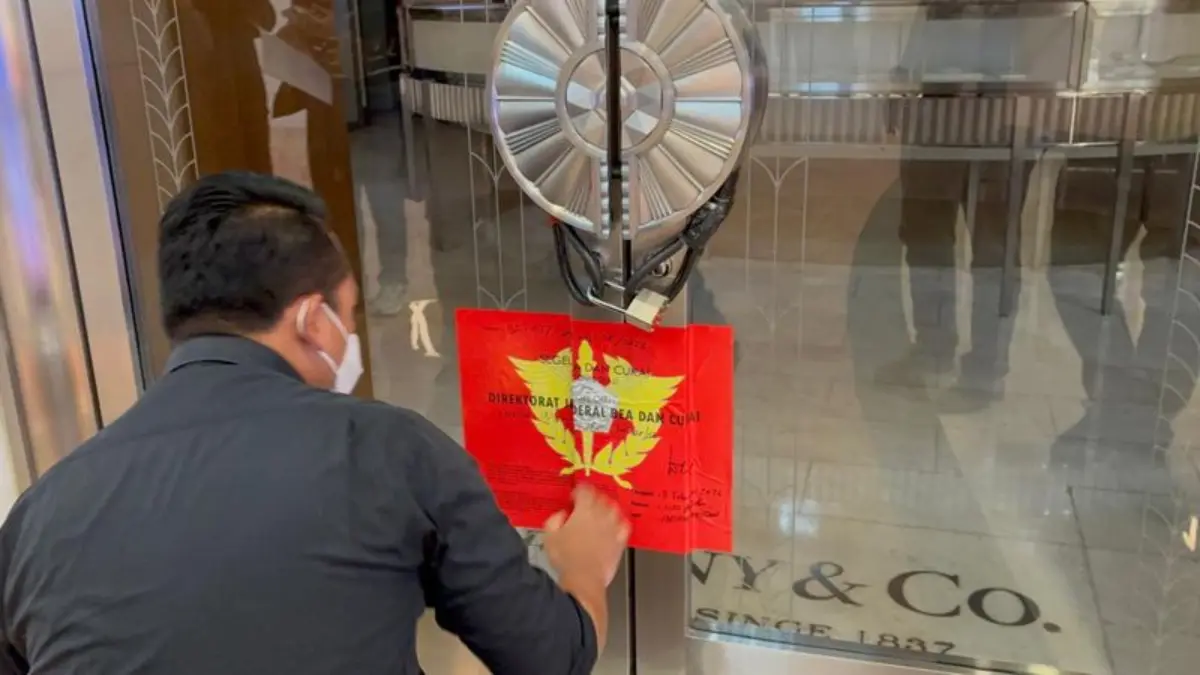 Toko Tiffany and Co. di Jakarta disegel Bea Cukai. (Ditjen Bea Cukai Kemenkeu)