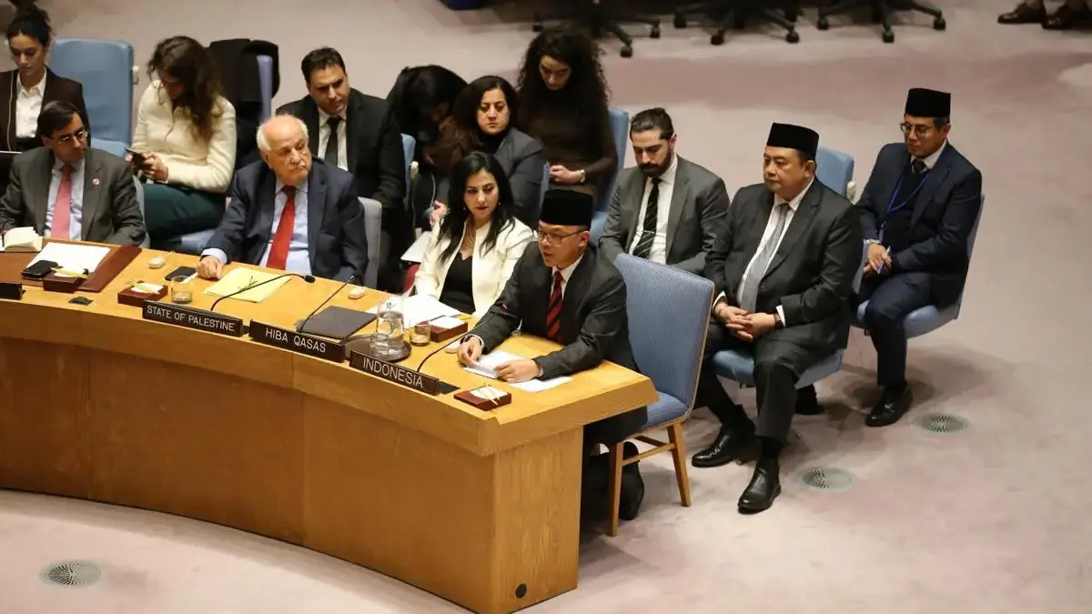 Rapat Dewan Keamanan PBB, Indonesia Pertanyakan Komitmen Israel Soal Upaya Perdamaian Gaza Menlu Sugiono menyampaikan pandangan saat menghadiri rapat Dewan Keamanan (DK) Perserikatan Bangsa-Bangsa (PBB