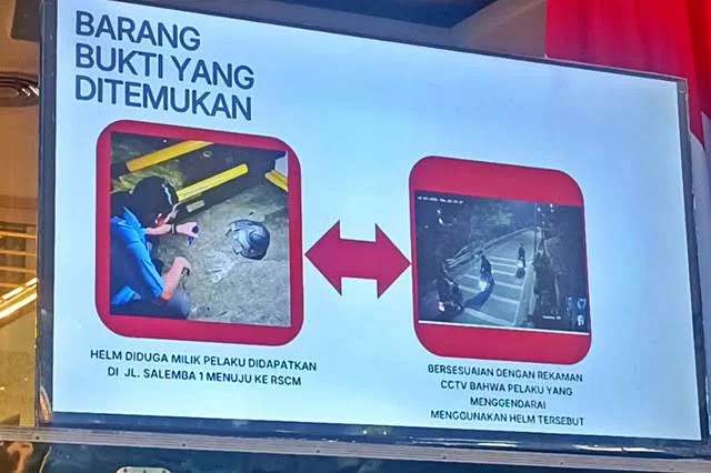 Barang bukti yang didapatkan di lokasi penyiraman air keras kepada Wakil Koordinator KontraS, Andrie Yunus