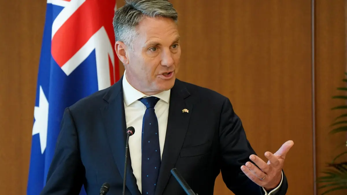 Richard Marles Konfirmasi Markas Militer Australia di Al Minhaj Air Base Terkena Serangan Drone Iran Menteri Pertahanan sekaligus Wakil Perdana Menteri Australia, Richard Marles. (Kazuhiro Nogi/Pool via REUTERS)