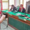 Terdakwa Amsal Sitepu ketika membacakan pledoi di ruang sidang Cakra V, Pengadilan Tipikor pada Pengadilan Neg