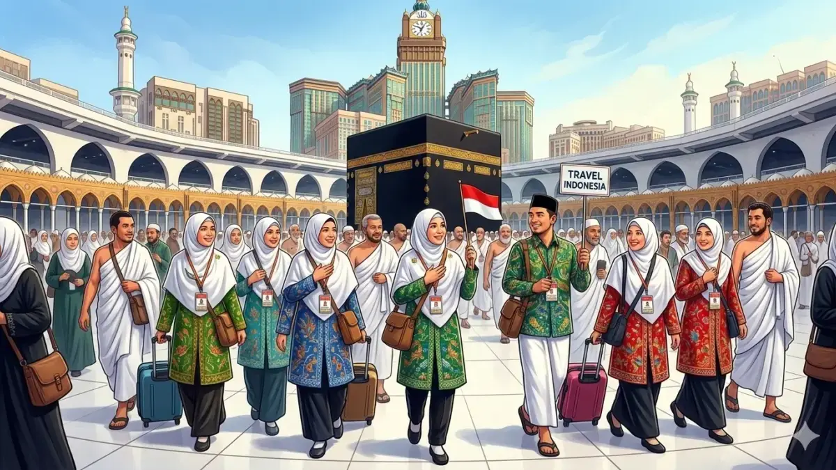 Ilustrasi Koper haji dan umrah (Google Gemini AI)