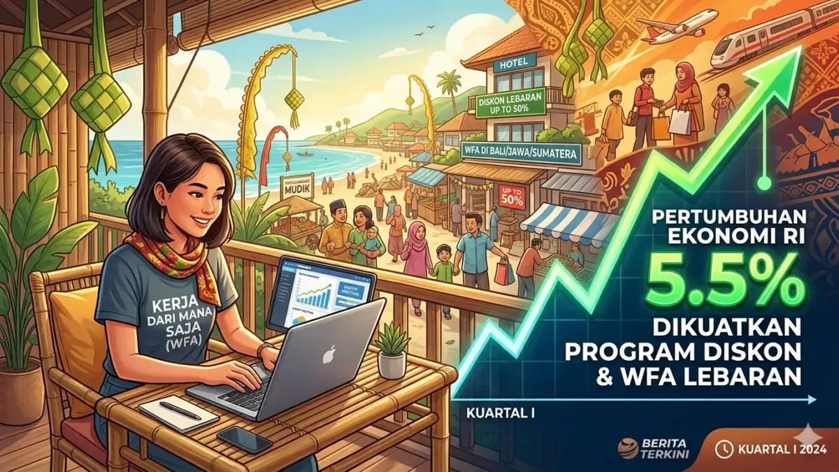 Program Pemberian Diskon, Work From Anywhere dan Bansos Dorong Aktivitas Ekonomi Nasional Ilustrasi Google Gemini AI