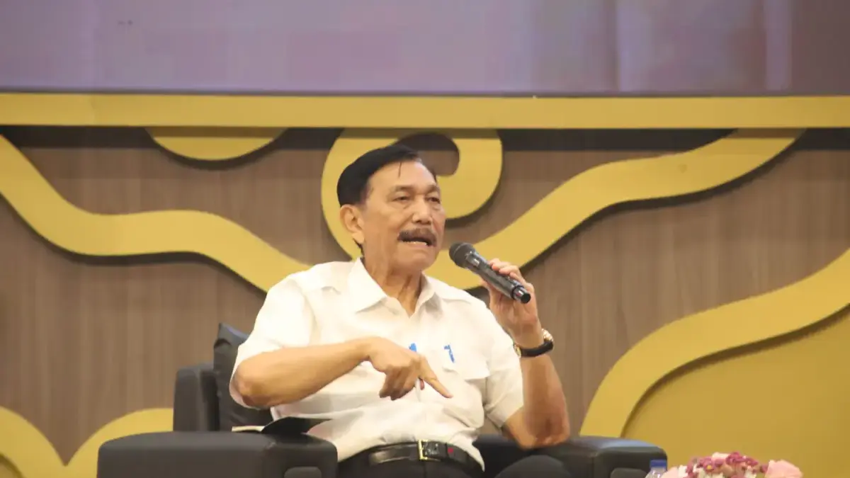 Ketua Dewan Ekonomi Nasional Luhut Binsar Pandjaitan menjadi pembicara dalam kuliah umum yang menghadirkann pu