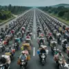 Ilustrasi: Fenomena pemudik motor (Dreamina AI)