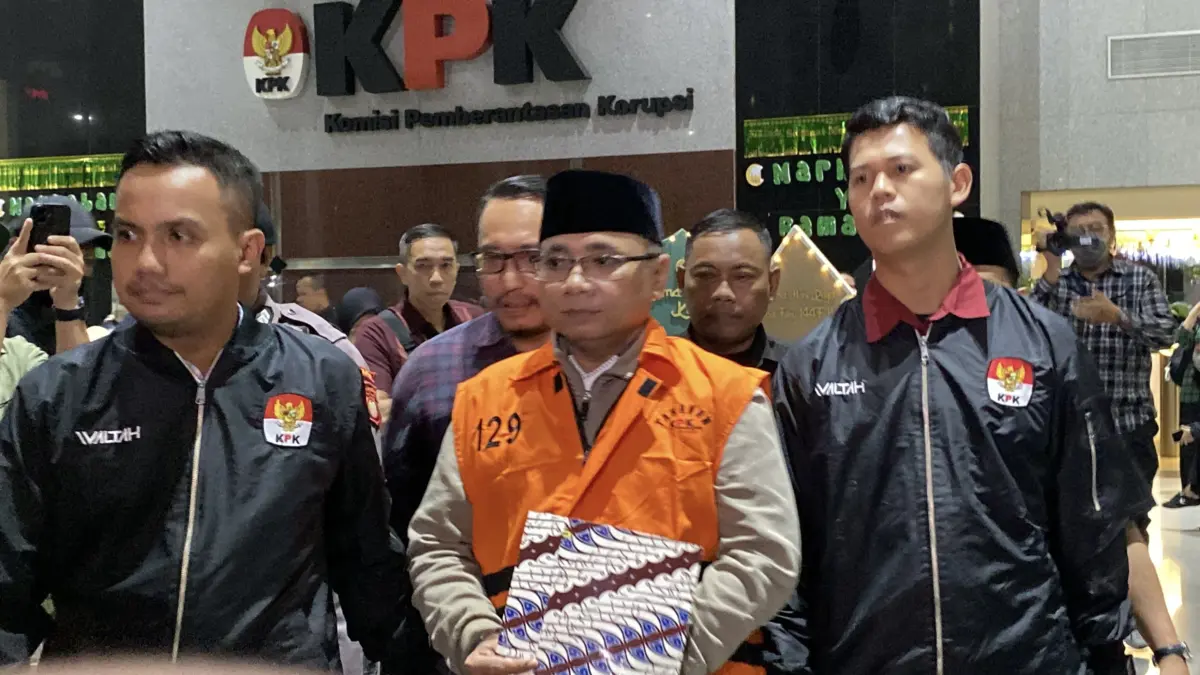 Mantan Menteri Agama, Yaqut Cholil Qoumas, resmi jadi tahanan KPK, Kamis (12/3/2026).