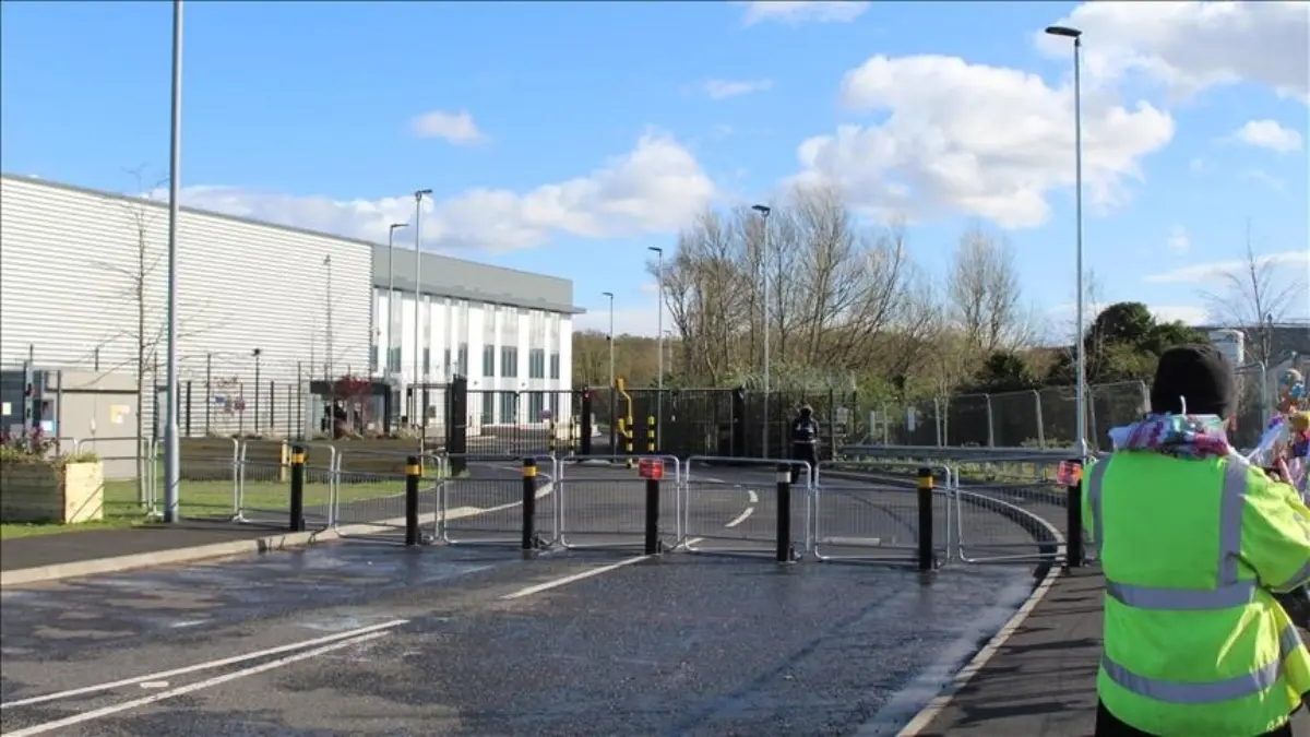 Pandangan umum dari kantor pusat Elbit Systems, sebuah perusahaan manufaktur senjata