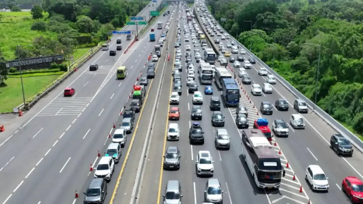 Ilustrasi rekayasa lalu lintas one way (Foto: Jasa Marga)