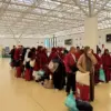 Proses pemulangan jemaah umrah asal Indonesia melalui Bandara Internasional King Abdulaziz, Jeddah, Arab Saudi