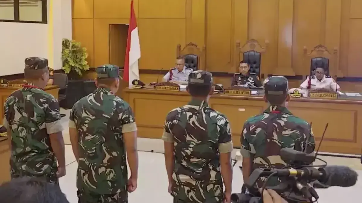 4 prajurit TNI penyiram air keras ke Andrie Yunus jalani sidang perdana