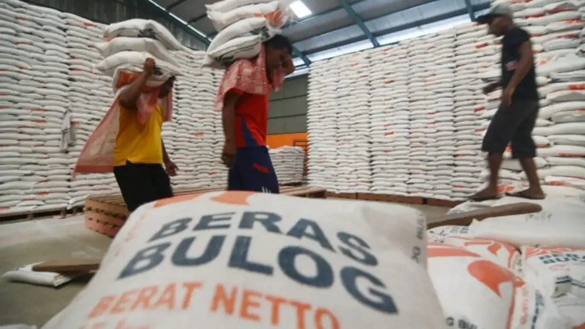 Ilustrasi beras Bulog