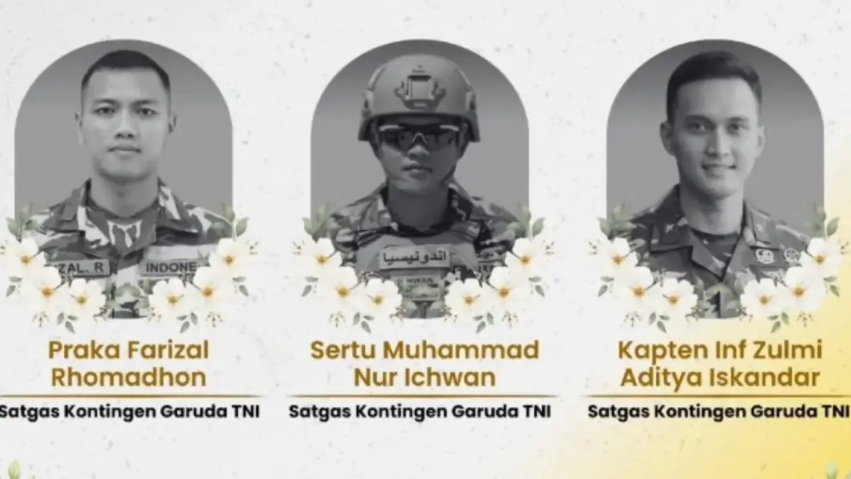 3 prajurit TNI yang gugur dalam misi UNIFIL di Lebanon