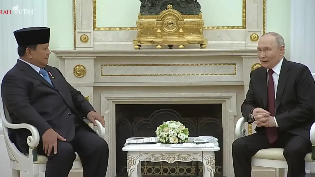 Presiden Prabowo Subianto melakukan pertemuan bilateral dengan Presiden Rusia Vladimir Putin. (Foto: BPMI Setp