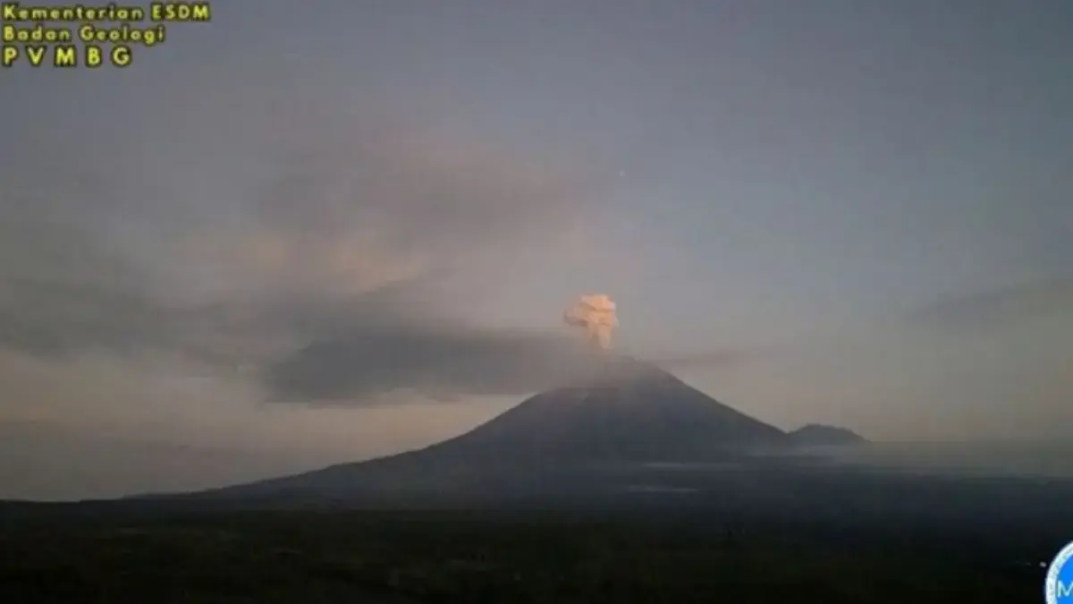 Gunung Semeru di Perbatasan Lumajang-Malang Kembali Erupsi dengan Letusan Setinggi 1.000 Meter Gunung Semeru erupsi dengan tinggi letusan mencapai 700 meter di atas puncak pada Rabu pagi, 1 April 2026. (HA