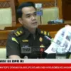 Jaksa Penuntut Umum (JPU) Kejari Karo, Wira Arizona, saat memberikan klarifikasi dalam RDPU Komisi III DPR RI,