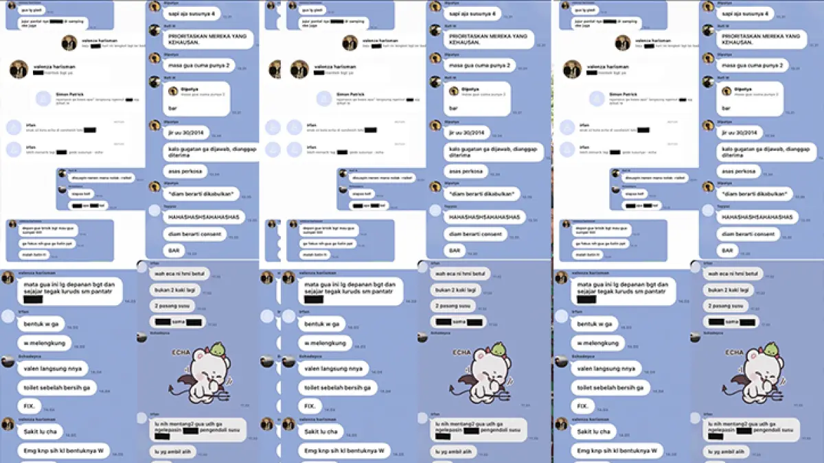 Chat pelecehan Fakultas Hukum UI