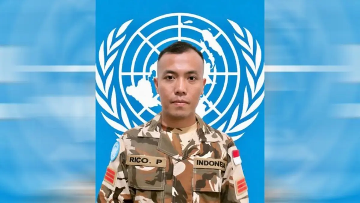 Praka Rico Pramudia (31), prajurit TNI yang menjadi Pasukan Perdamaian PBB di Lebanon (UNIFIL) gugur akibat se