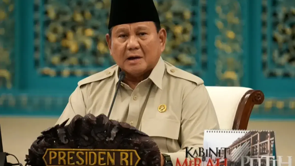 Prabowo: Kalau Ada yang Ancam Anggota Satgas PKH, Dia Ancam Presiden Republik Indonesia Presiden Prabowo Subianto. Foto: Tangkapan layar