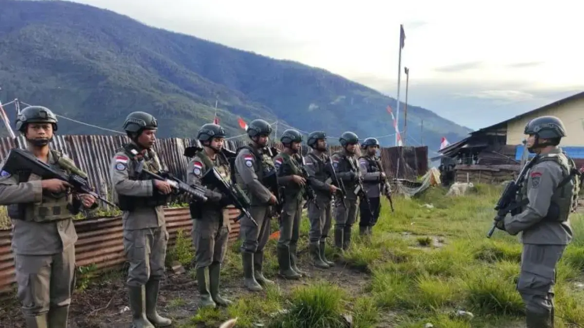 Satuan Tugas (Satgas) Operasi Damai Cartenz Polri yang beroperasi di Papua. (Humas Polri)