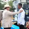 Presiden Prabowo Subianto saat menghadiri Panen Raya Jagung Serentak dan peletakan batu pertama gudang ketahan