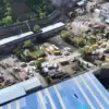 Petugas penyelamat terlihat di lokasi ledakan gas di tambang batu bara di provinsi Shanxi, China. Foto: CGTN