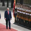 Donald Trump dan Xi Jinping di Balai Besar Rakyat di Beijing pada 14 Mei 2026. (Brendan SMIALOWSKI / AFP melal