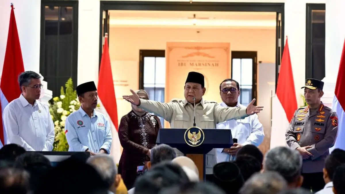 Pidato Prabowo saat meresmikan Museum Marsinah di Nganjuk, Jawa Timur, Sabtu, 16 Mei 2026. (Foto: IST)