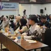 Direktur Geopolitik GREAT Institute, Dr. Teguh Santosa di hadapan kreator konten di Palembang. (IST)