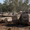Tank Israel saat menyerbu Lebanon pada Bulan Maret. (Wikimedia Commons/IDF Spokesperson\'s Unit photographer)