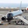 Pesawat yang akan digunakan untuk memulangkan warga negara Belanda di Bandara Tenerife Sur-Reina Sofia menungg