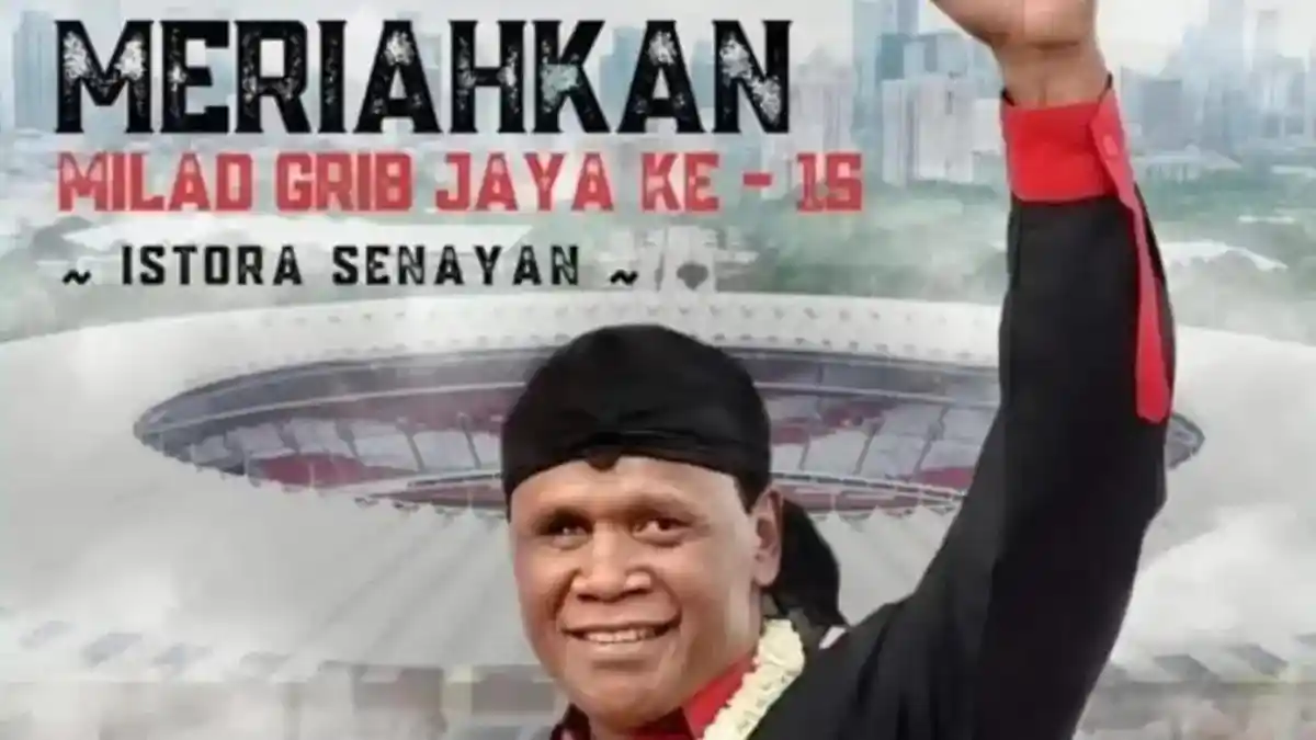 Ketua Umum Gerakan Rakyat Indonesia Bersatu (GRIB) Jaya. Polda Metro Jaya mengerahkan 480 personel untuk menga