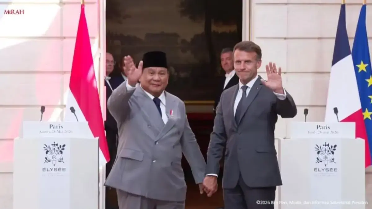 Presiden Prabowo Subianto dan Presiden Prancis Emmanuel Macron. (BPMI Sekretariat Presiden)