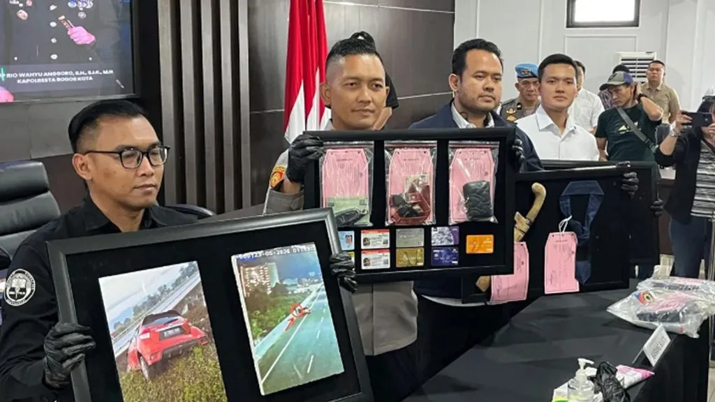 Kapolresta Bogor Kota Kombes Polisi Rio Wahyu Anggoro saat merilis pengungkapan kasus pembunuhan di Mapolresta