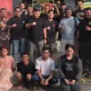 Kepolisian memamerkan empat pelaku pencurian hingga pembunuhan lansia di Rumbai, Pekanbaru, Riau. (IST)