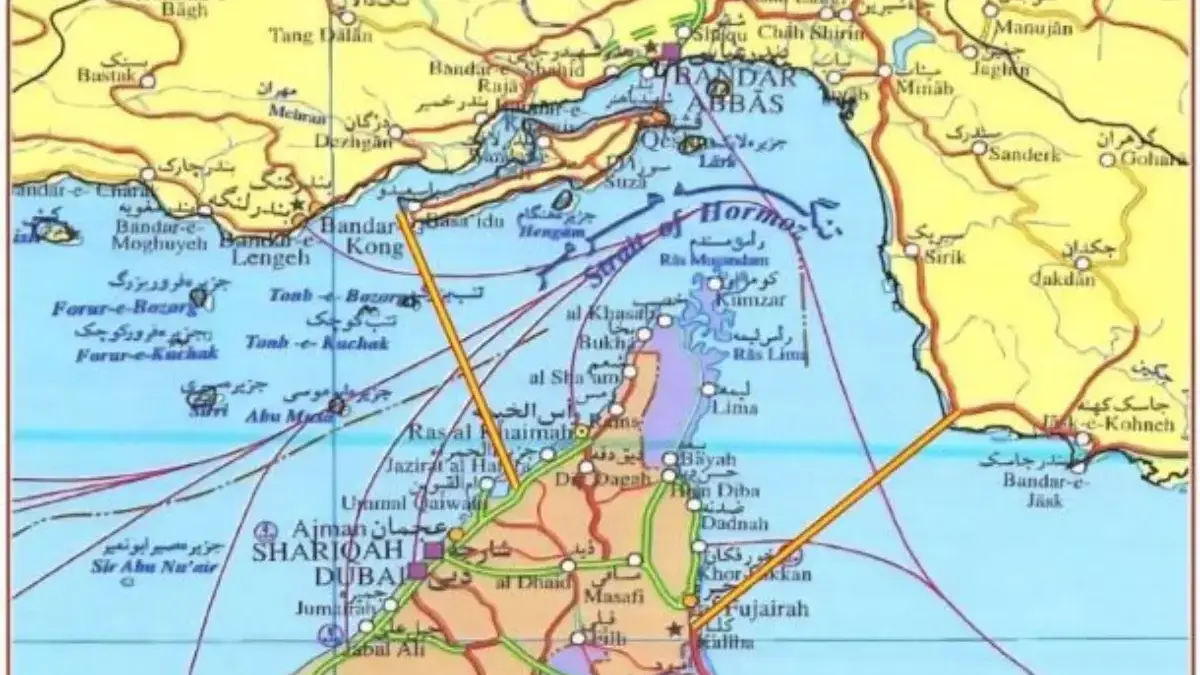  Peta baru Selat Hormuz yang dirilis IRGC, Senin (4/5/2026). - (Tangkapan layar X)