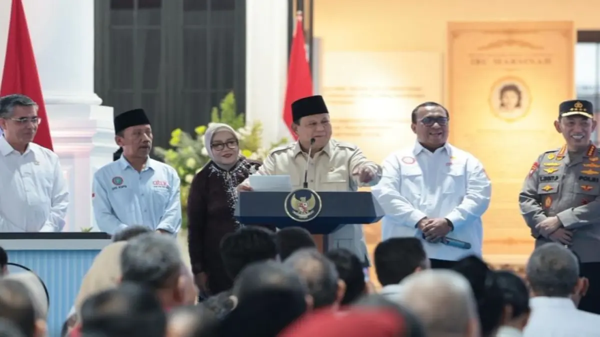 Presiden Prabowo Subianto meresmikan Museum Marsinah dan Rumah Singgah, di Kabupaten Nganjuk, Jawa Timur, Sabt