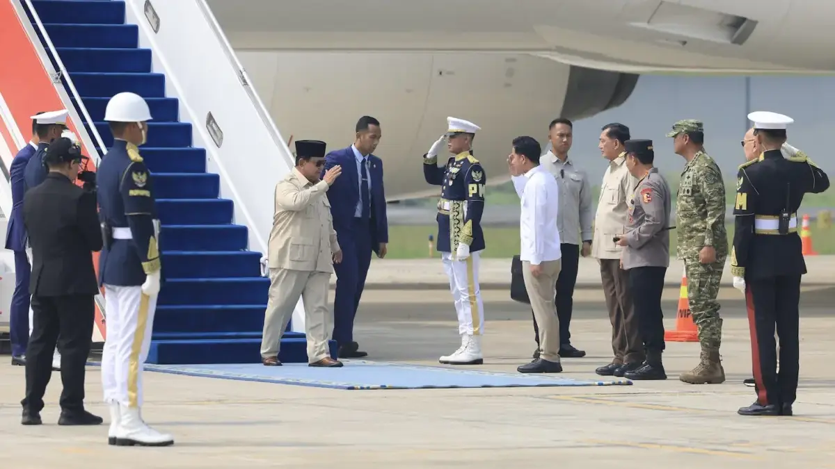 Presiden Prabowo Subianto tiba di Indonesia dari Prancis. (IST)
