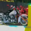 Motor Harley Davidson yang disita KPK dari rumah mantan Wakil Menteri Imigrasi, Silmy Karim di Kebayoran Baru,